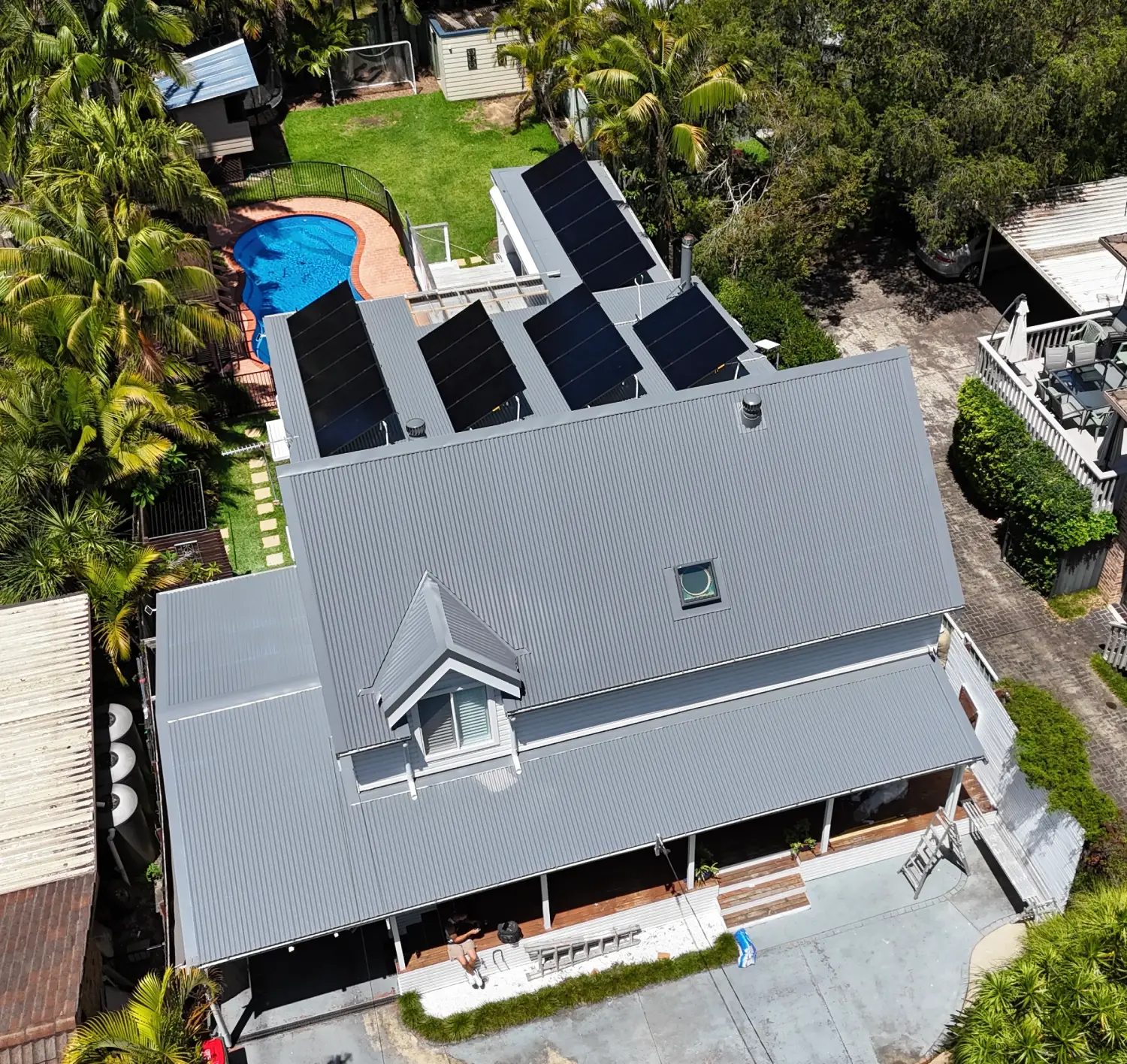 house roof after