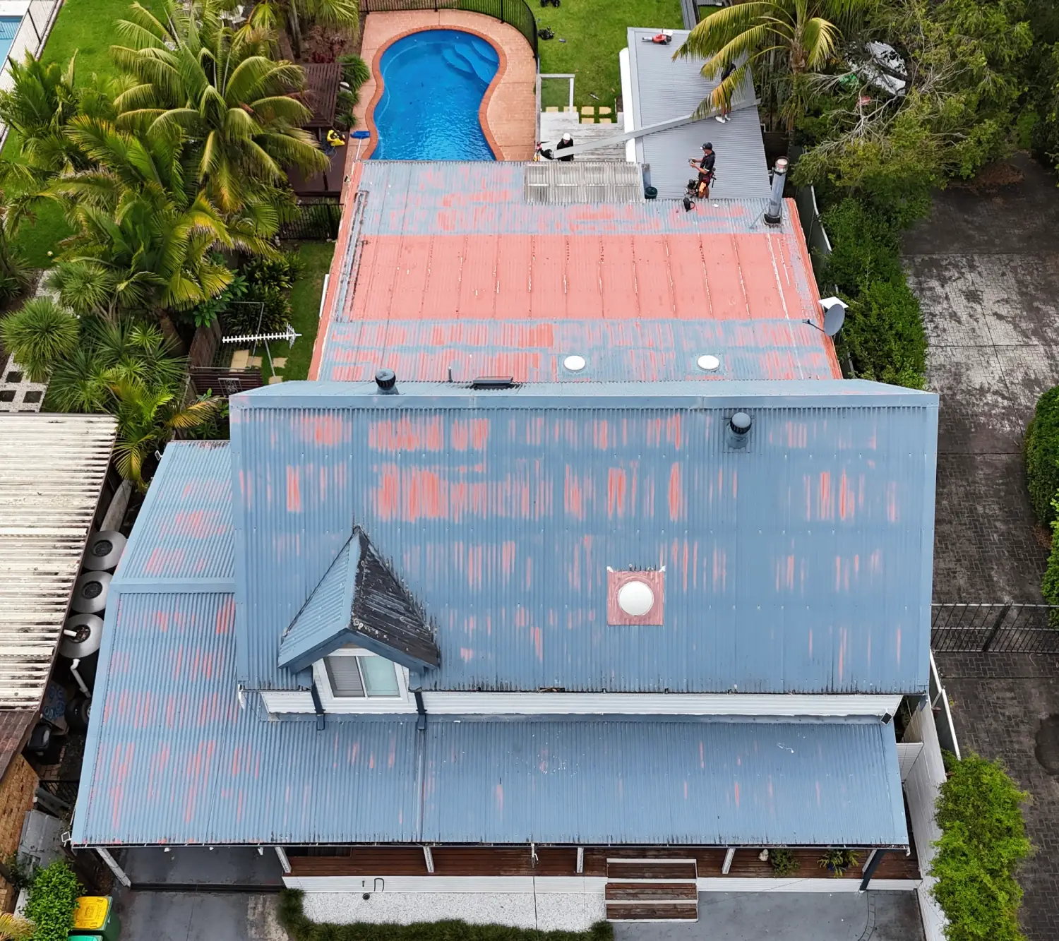 house roof before